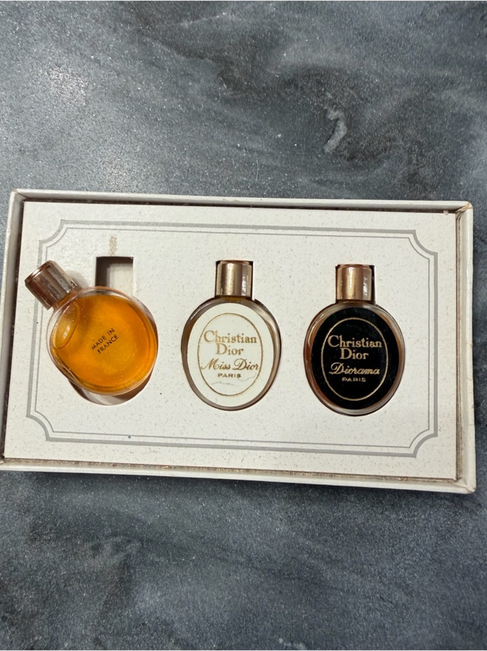 Vintage Christian Dior Mini Bottle Set Miss Dior Diorama Diorissimo - Picture 3 of 8